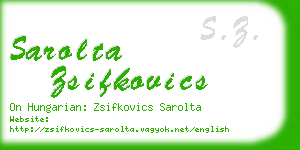 sarolta zsifkovics business card